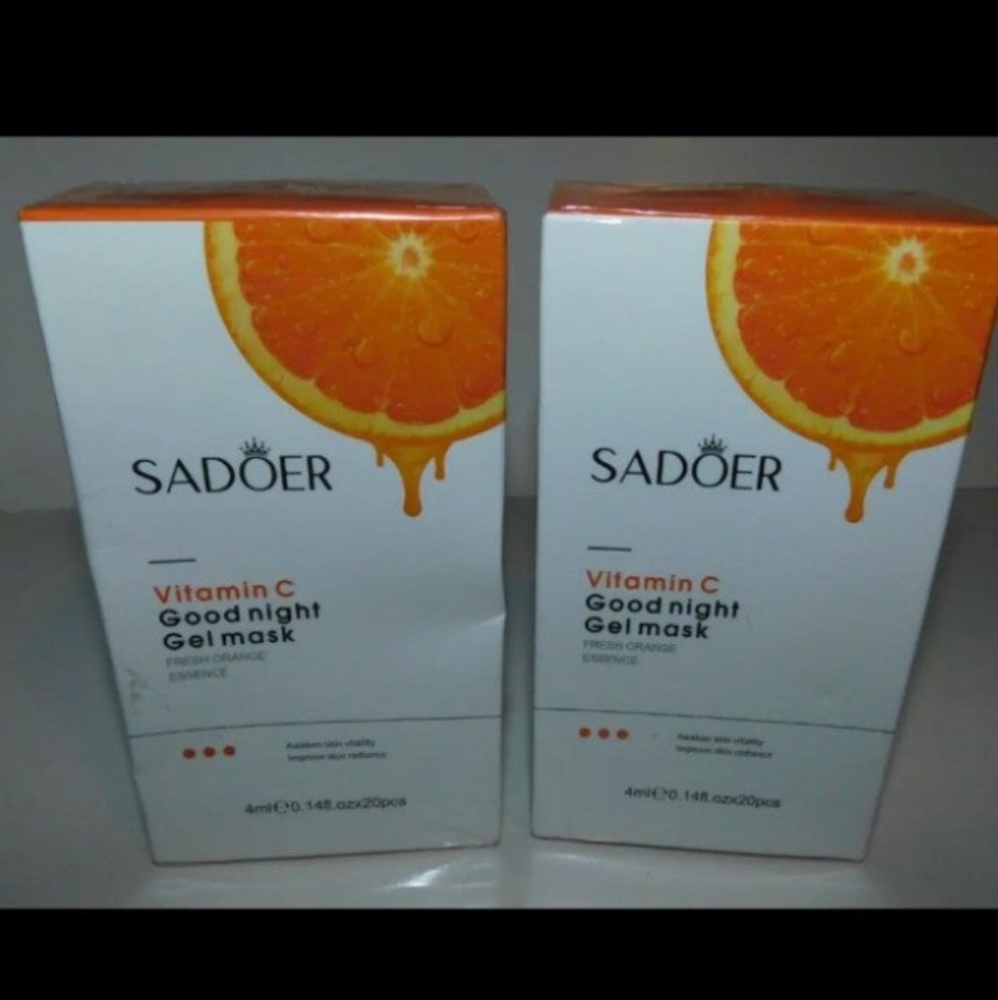 🆕Sadoer 2 Pack Vitamin C Good Night Gel Mask 4ml Facial Mask
